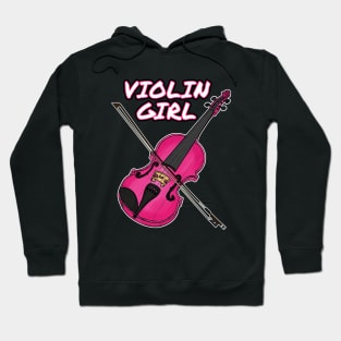 Violin Girl Female Violinist String Quartet Funny Hoodie